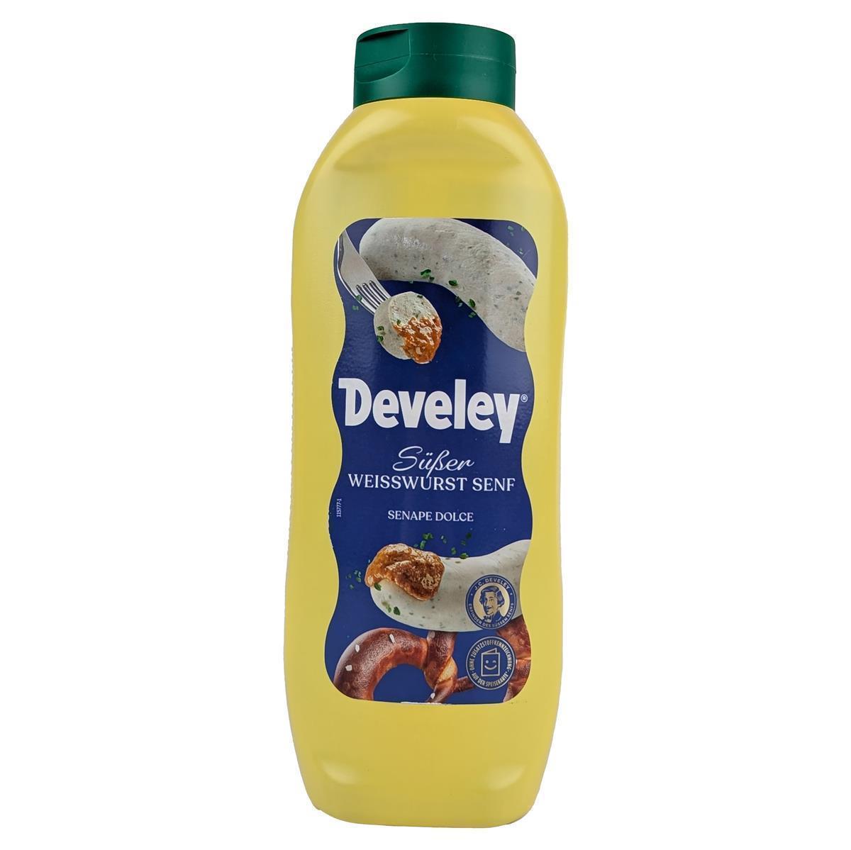 DEVELEY Süßer Weisswurst Senf vegan Original Münchner Weißwurst-Senf 875ml DEVELEY Süßer Weisswurst Senf vegan Original Münchner Weißwurst-Senf 8x 875ml