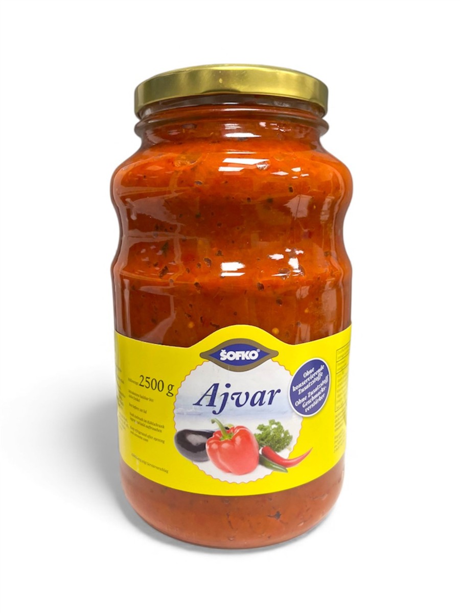 SOFKO Ajvar 2.5kg Glas, Paprikagemüsezubereitung, Paprikacreme, Paste