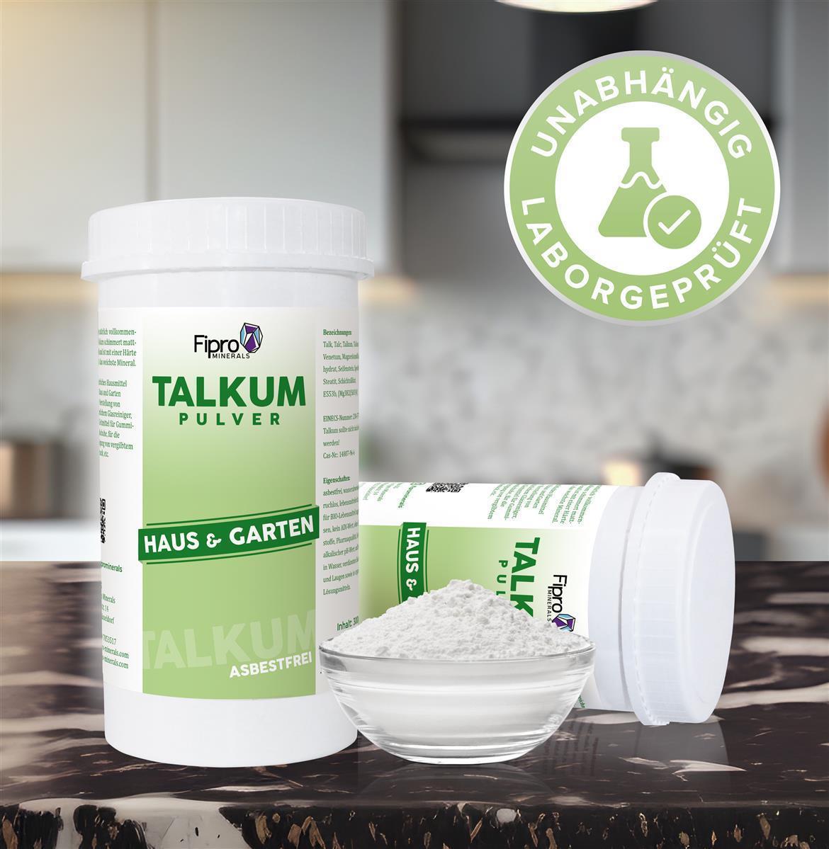 Talkumpulver 6x300g Streudose | aus 100% Talk | Haushalt | Garten