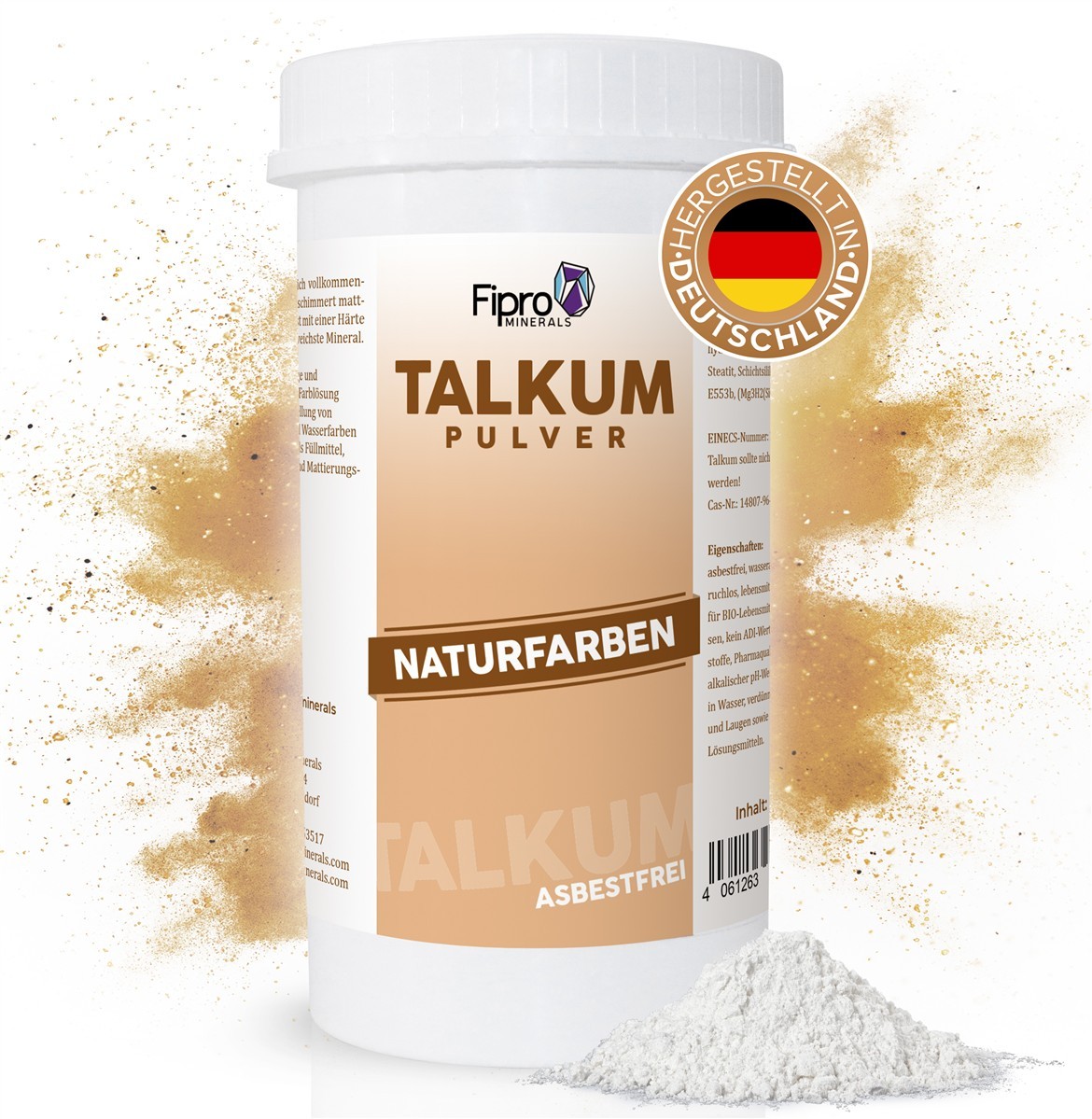 Talkum-Pulver für Farben 300g Streudose asbestfrei