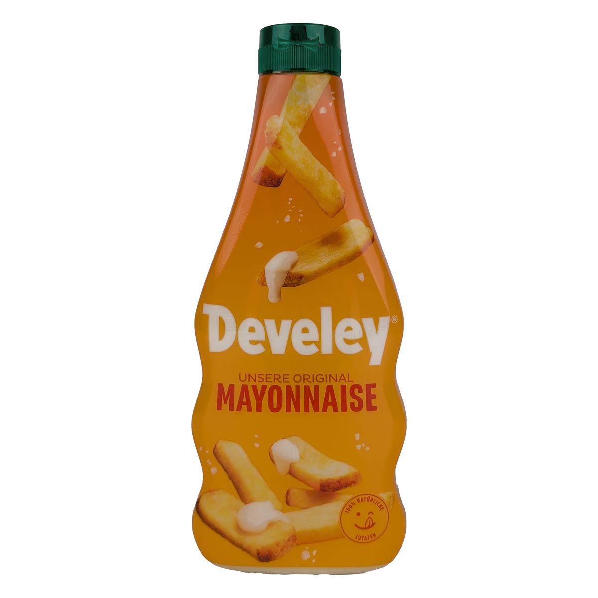 DEVELEY Original Mayonnaise klassisch cremig mit 80 % Fett für Fritten Burger 500ml DEVELEY Original Mayonnaise klassisch cremig mit 80 % Fett für Fritten Burger 500ml