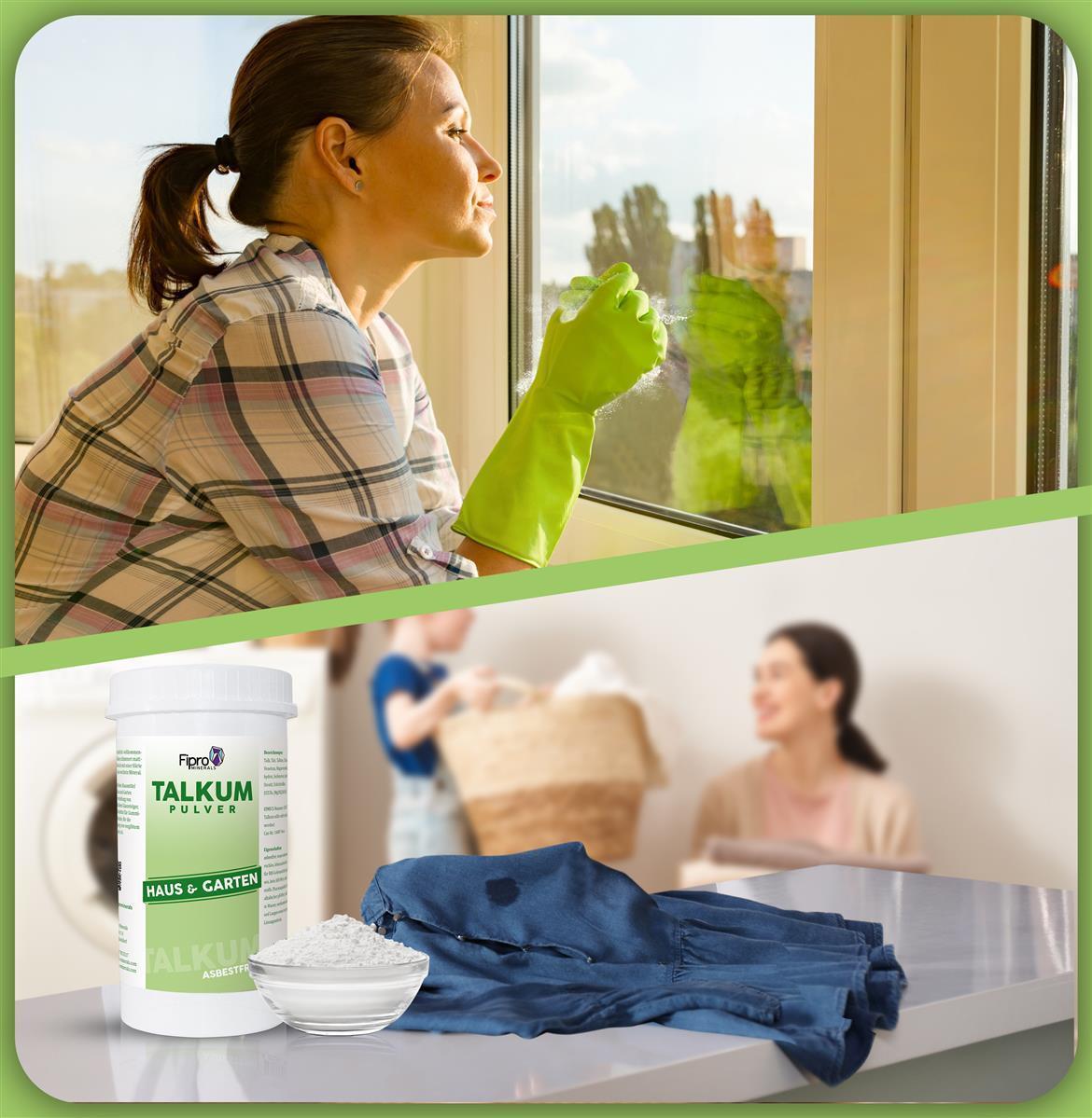 Talkumpulver 6x300g Streudose | aus 100% Talk | Haushalt | Garten