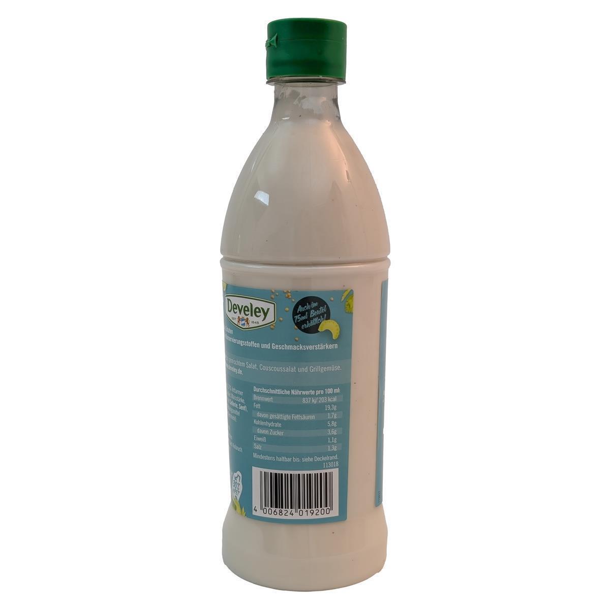 DEVELEY Cremiges Joghurt Salat-Dressing vegetarisch glutenfrei für Blattsalat 1x 500ml