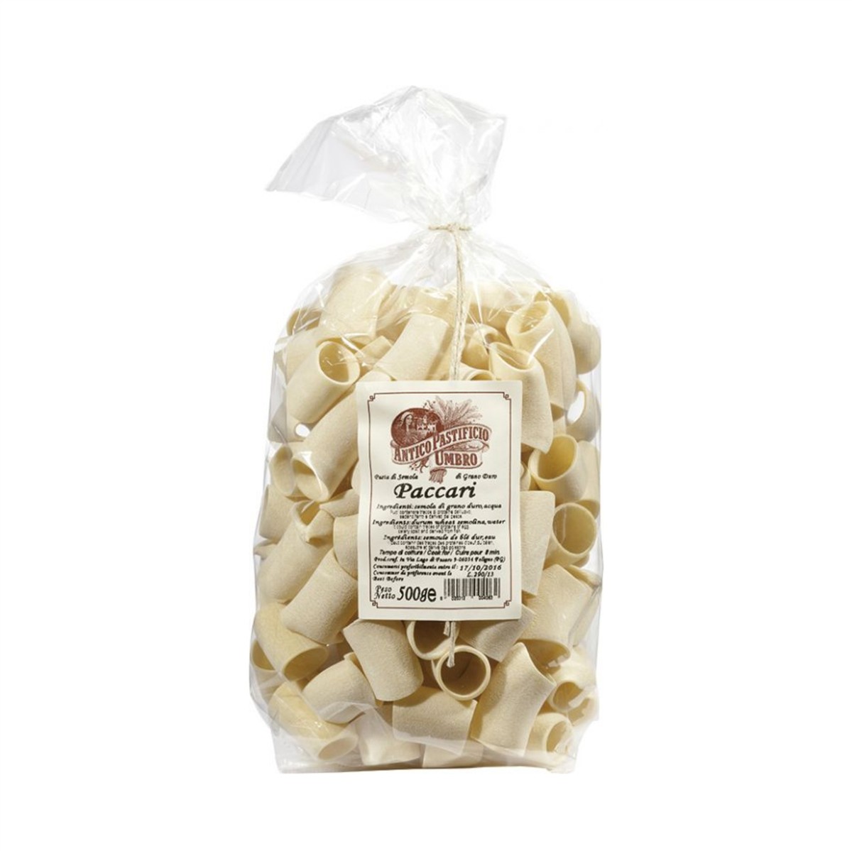Antico Pastifico Umbro Paccari 500g Hartweizengrießpasta aus Umbrien in Italien