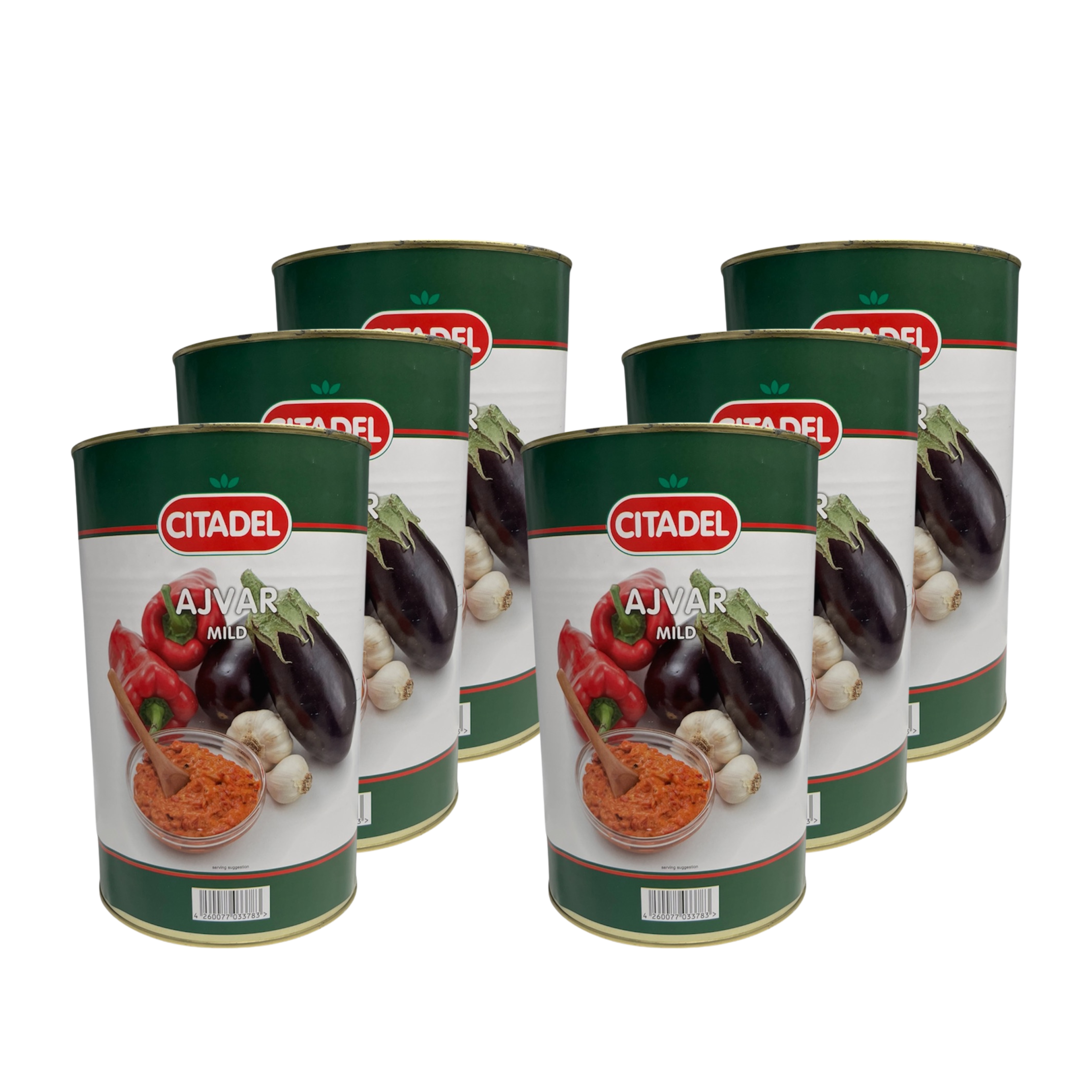 CITADEL Ajvar mild 6x 4.1kg Konserve, Paprikazubereitung, Paprikapaste