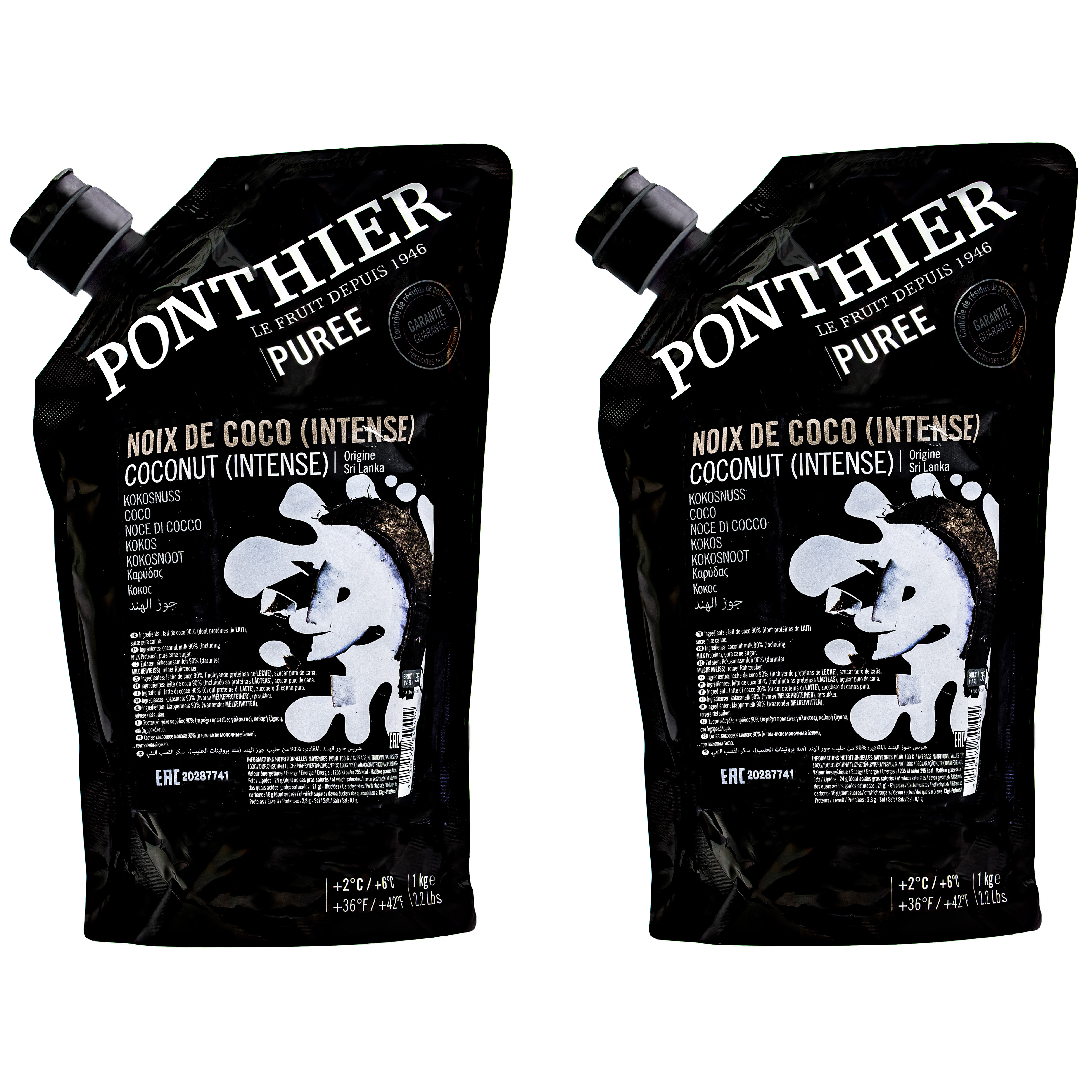Ponthier KOKOSNUSS PÜREE Nüsse-Püree 1KG 