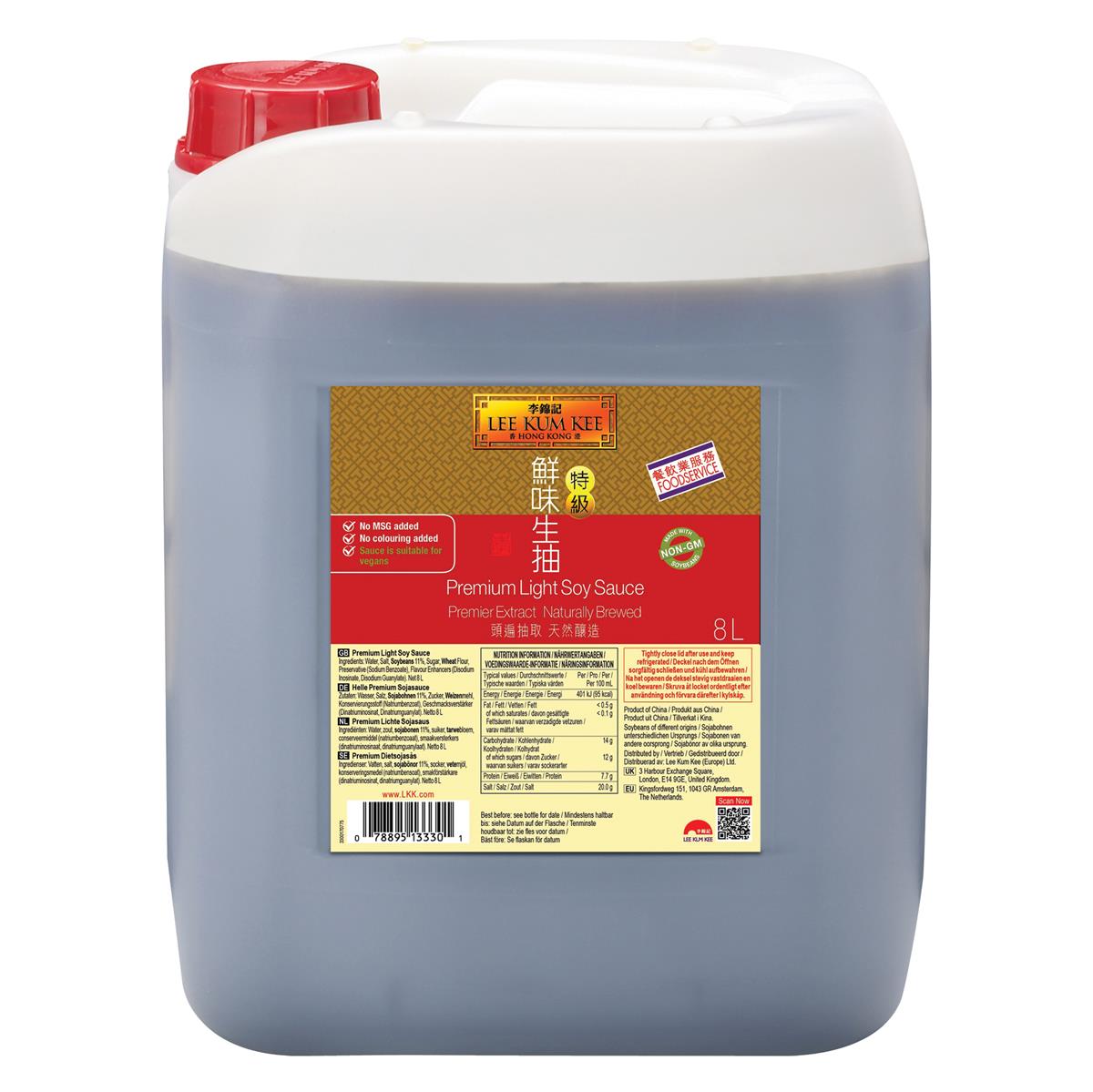 SOJA-SAUCE hell chinesisch Premium von LEE KUM KEE 8L PET-Kanister SOJA-SAUCE hell chinesisch Premium LEE KUM KEE 6x 8L PET-Kanister