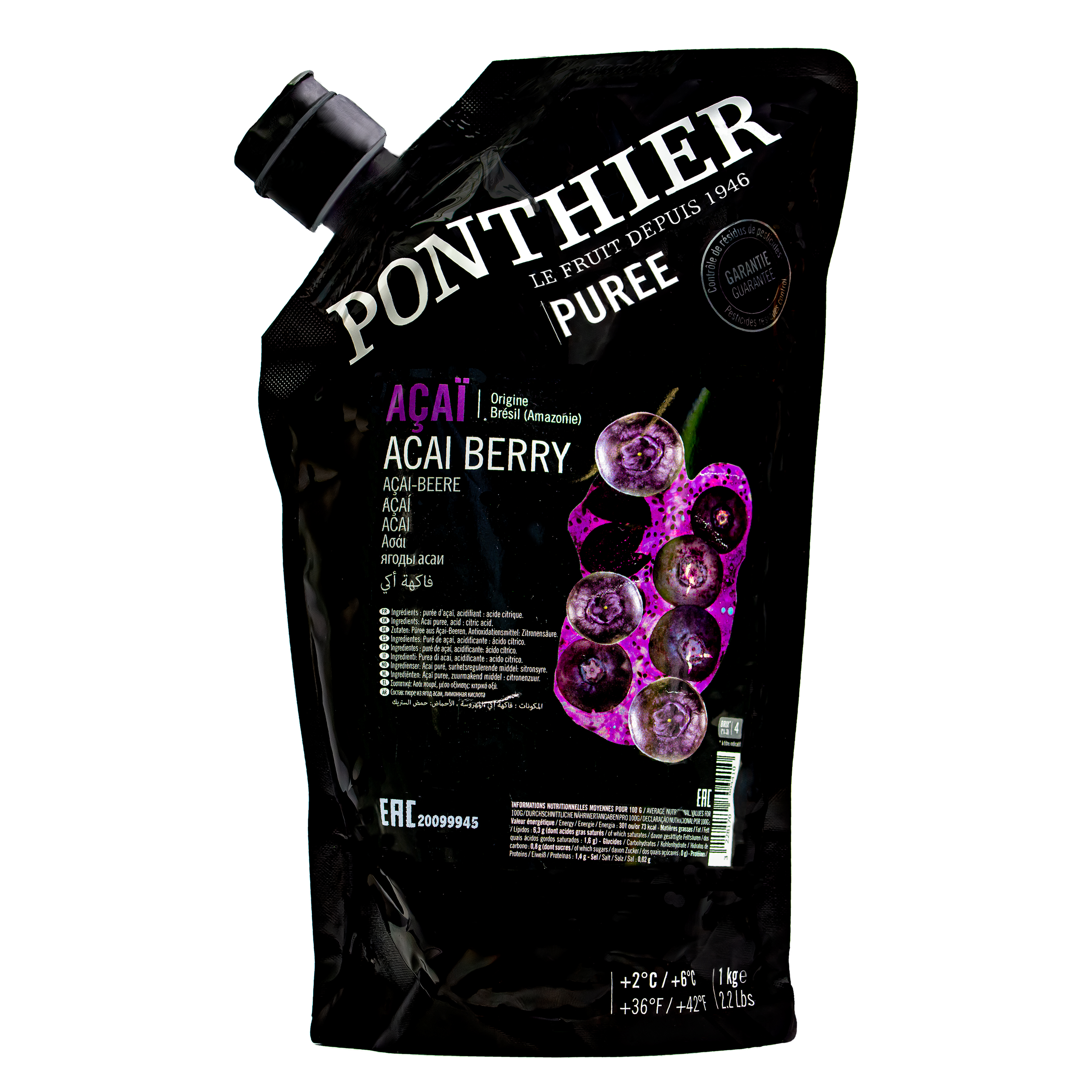 Ponthier ACAI-BEERE-Frucht-PÜREE 1KG