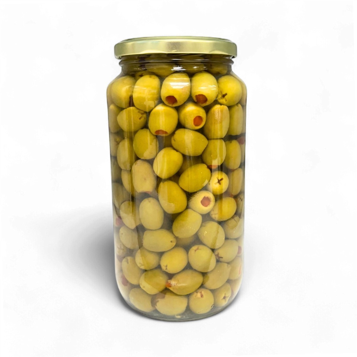 CANA Grüne Oliven gefüllt mit Paprikapaste 1x 550g Glas aus Spanien