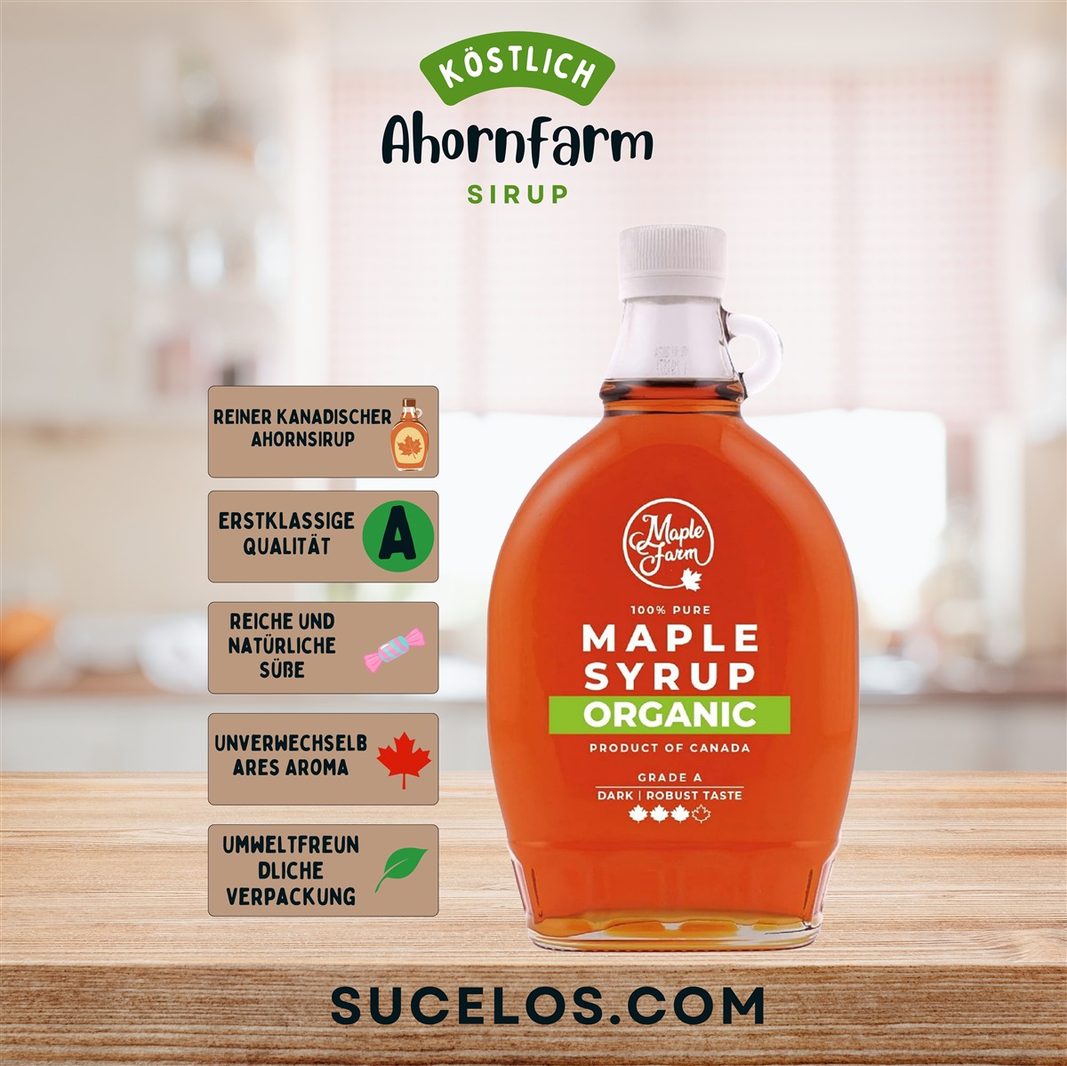 AHORNSIRUP grade A aus Kanada dunkel robust kräftig MAPLE MOON 1x 250ml