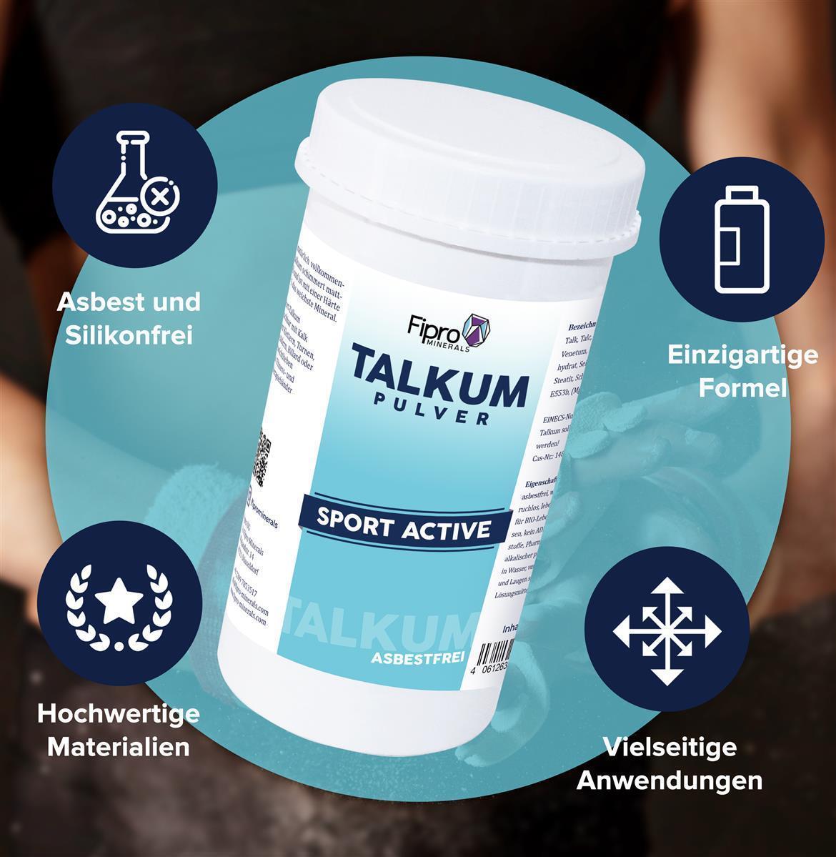 TALKUM-PULVER 6x300g | für Sport und Freizeit | Gym | Fitness-Center