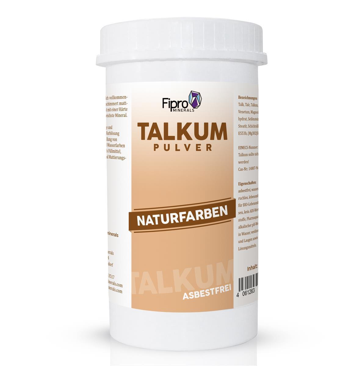 Talkum-Pulver 300g Streudose | Talkum-Puder Asbestfrei | Füllmittel | Füllstoff | Mattierungsmittel | für Farben Naturfarben Wasserfarben | Alt. zu Calciumcarbonat Bariumsulfat Aluminiumhydroxid Talkum-Pulver für Farben 6x300g Streudose asbestfrei