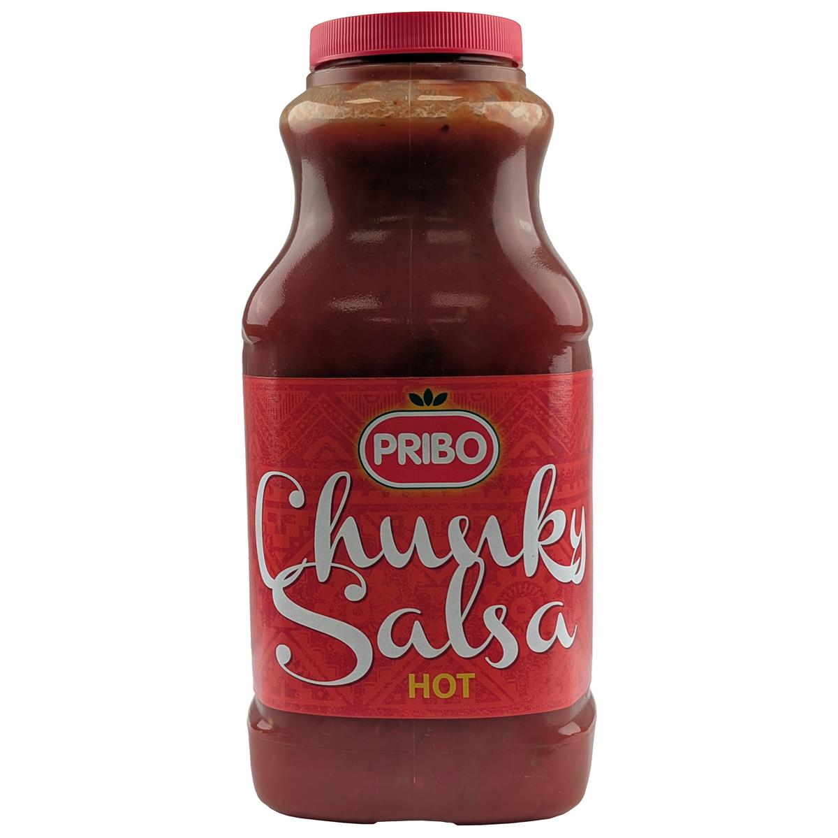 Tomatensoße hot scharf Chunky-Salsa Tex-Mex-Sauce von PRIBO 2.4l Flasche Tomatensoße hot scharf Chunky-Salsa Tex-Mex-Sauce von PRIBO 6x 2.4l Flasche