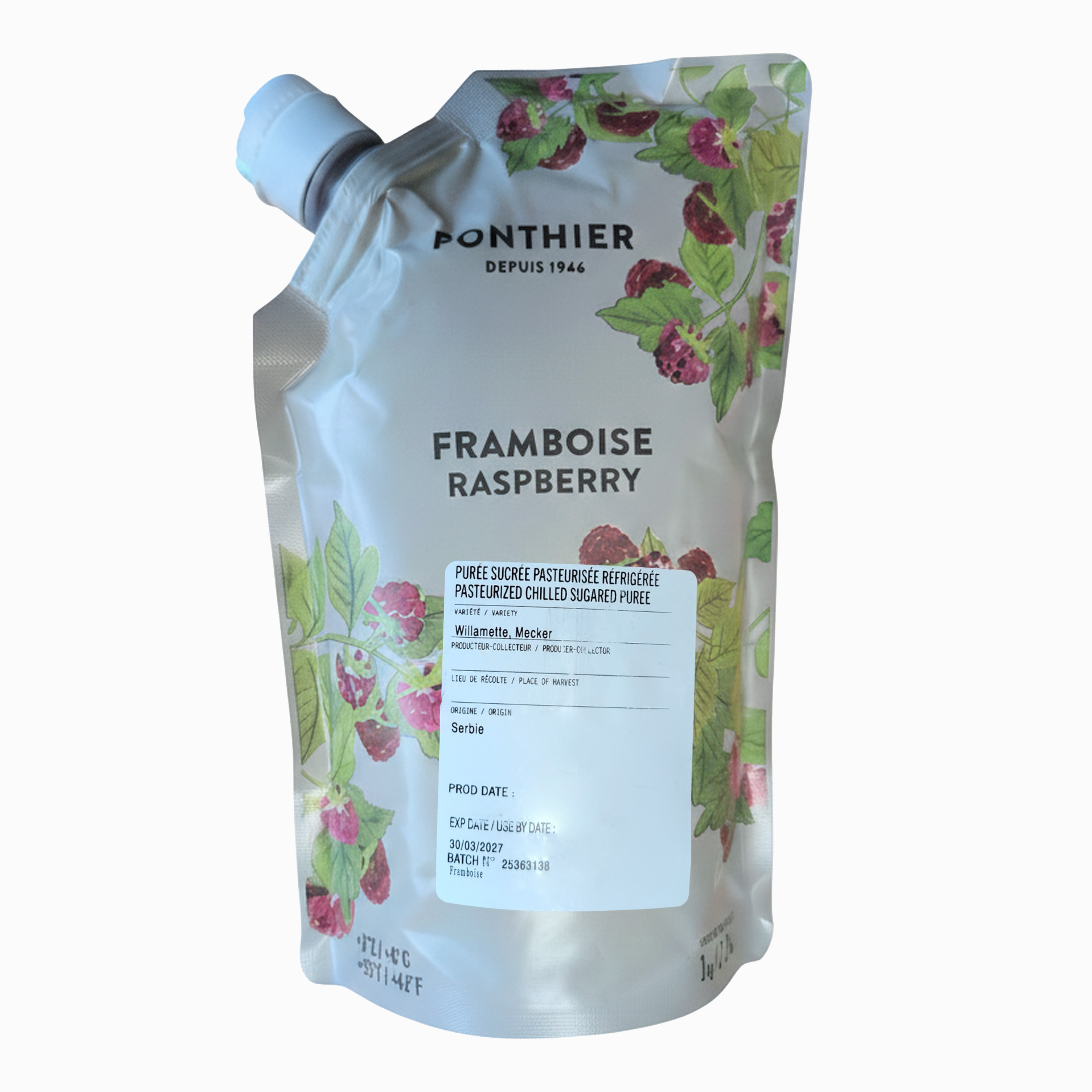 Ponthier HIMBEEREN PÜREE Beeren-Frucht-Püree 1 Kg