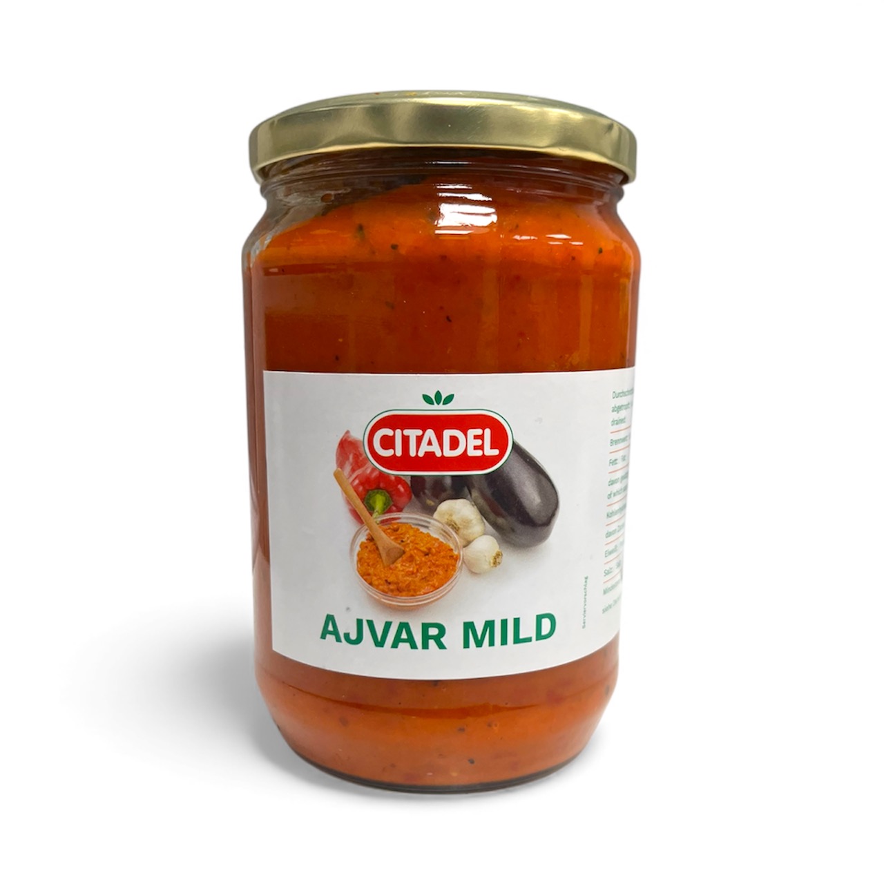 Citadel Ajvar mild, 680g Glas, vegane Paprikapaste, Paprikaaufstrich