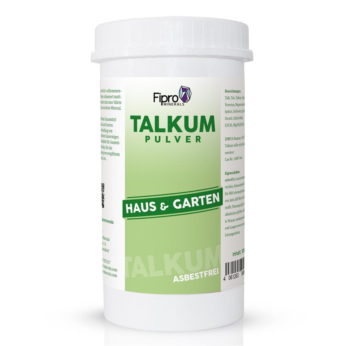Talkumpulver 300g Streudose | Talkum-Puder aus 100% Talk Talc | Haus | Haushalt | Garten | natürliches Hausmittel | Fettflecken Schuhpflege Fensterreiniger | Bio-Insektizid Pilzkrankheiten Talkumpulver 6x300g Streudose | aus 100% Talk | Haushalt | Garten