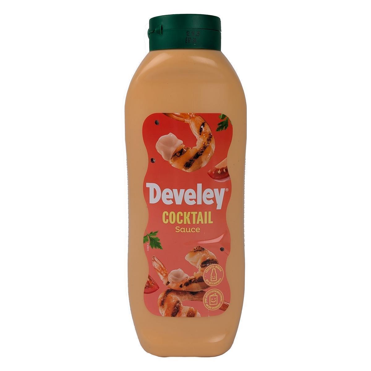 DEVELEY Cocktailsauce cremige Soße mit Ei und Tomatenmark für Shrimps Fisch 875ml DEVELEY Cocktailsauce cremige Soße mit Ei und Tomatenmark für Shrimps Fisch 8x 875ml