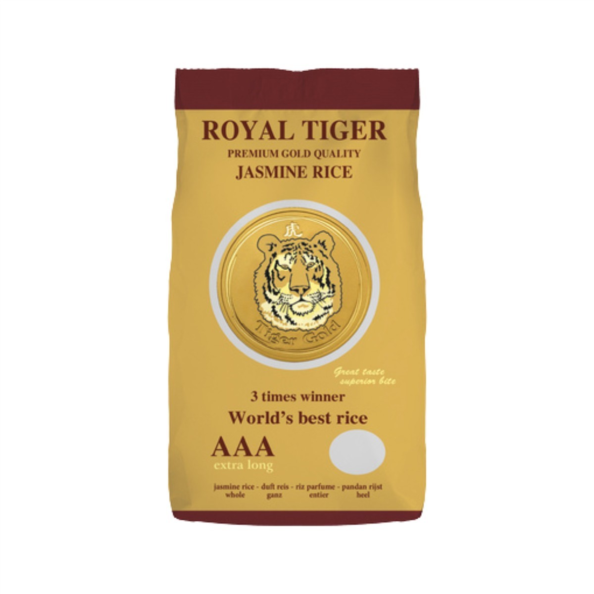Royal Tiger Jasminreis Duftreis Premium Gold, 1kg Beutel, Langkornreis