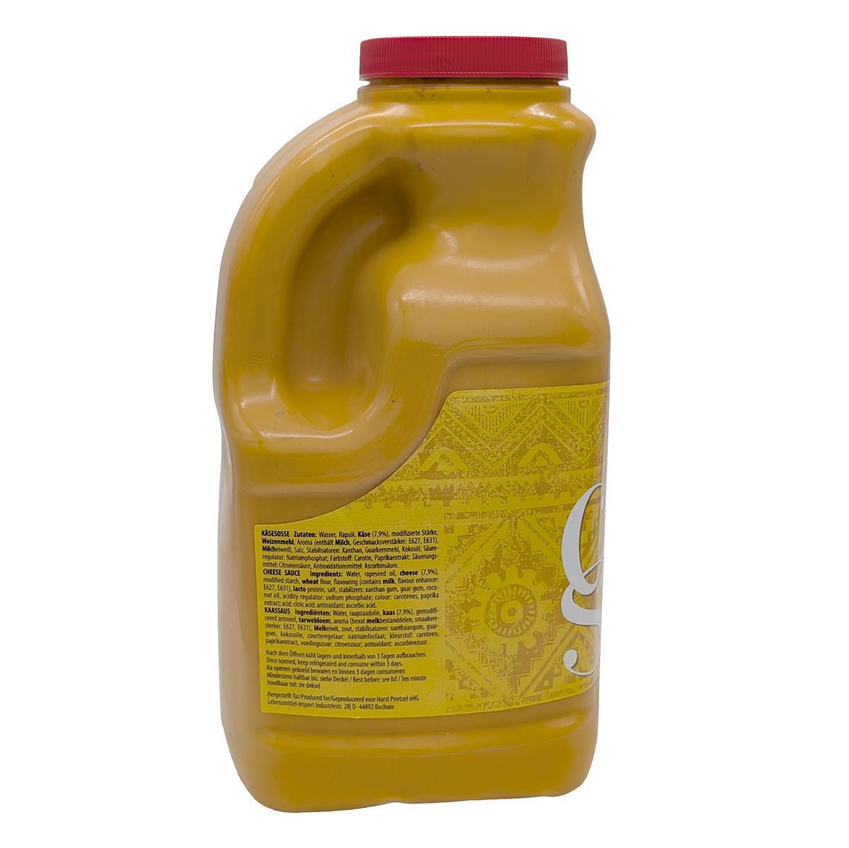 Käsesoße cheese-sauce Text-Mex-Sauce PRIBO 6x 2.4l Flasche