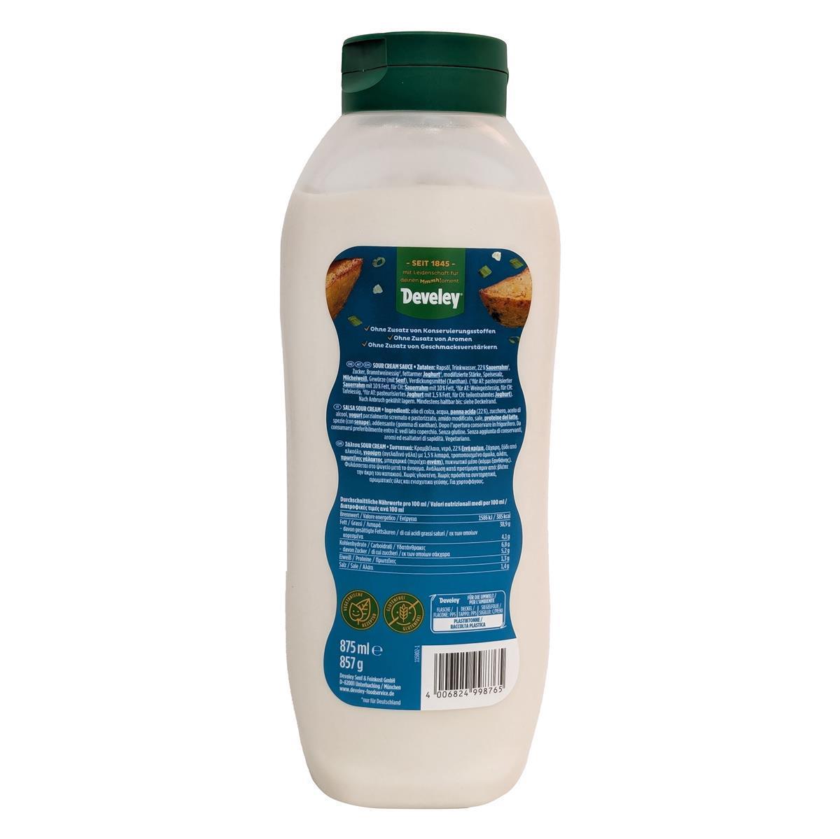 DEVELEY Sour Cream Sauce cremiger Dip mit Joghurt und Sauerrahm vegetarisch 8x 875ml