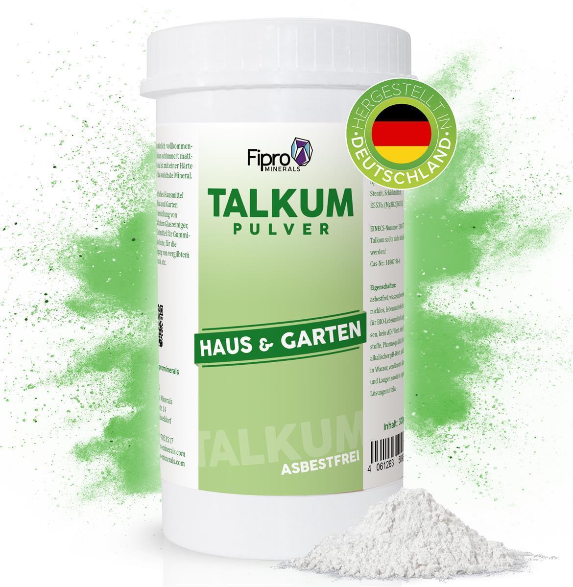 Talkumpulver 6x300g Streudose | aus 100% Talk | Haushalt | Garten