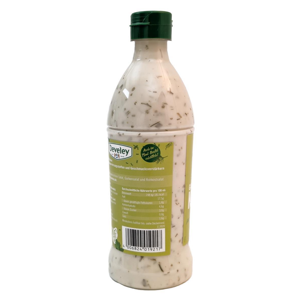 DEVELEY Gartenkräuter Dressing cremiges Salatdressing vegetarisch glutenfrei 1x 500ml