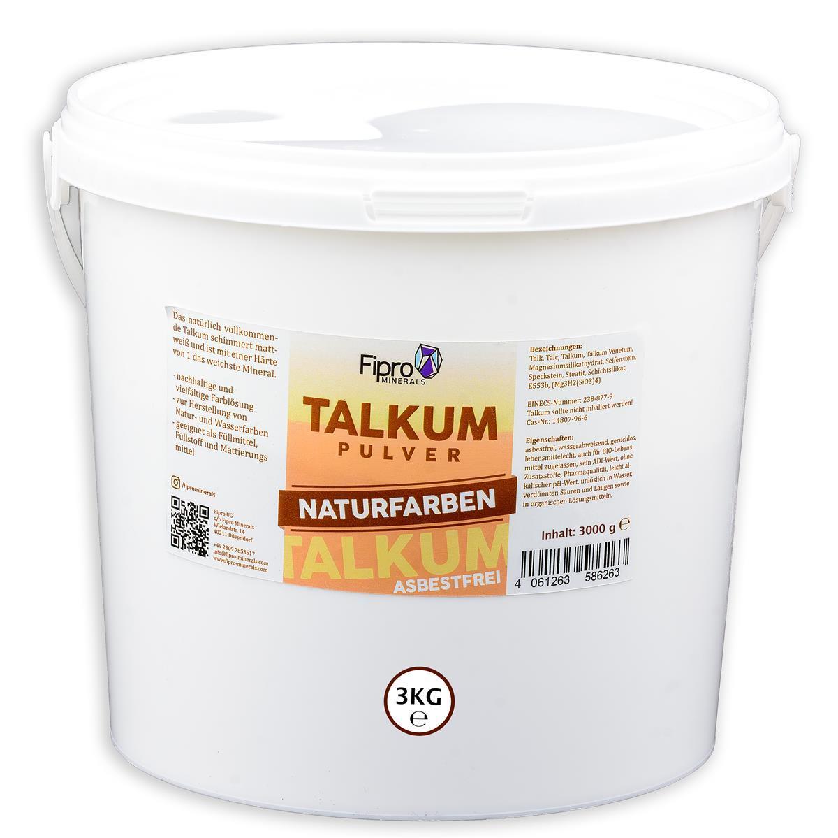 TALKUM-PULVER für die Herstellung von Farben Naturfarben 6x 3kg