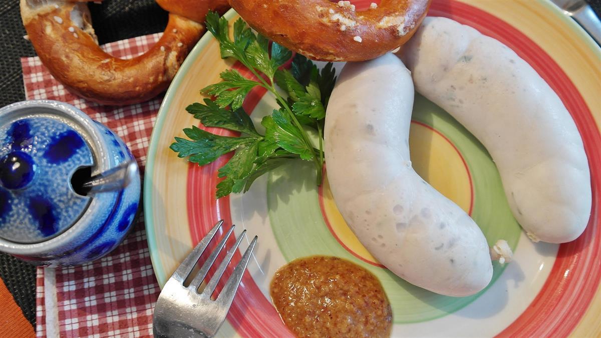 DEVELEY Süßer Weisswurst Senf vegan Original Münchner Weißwurst-Senf 8x 875ml