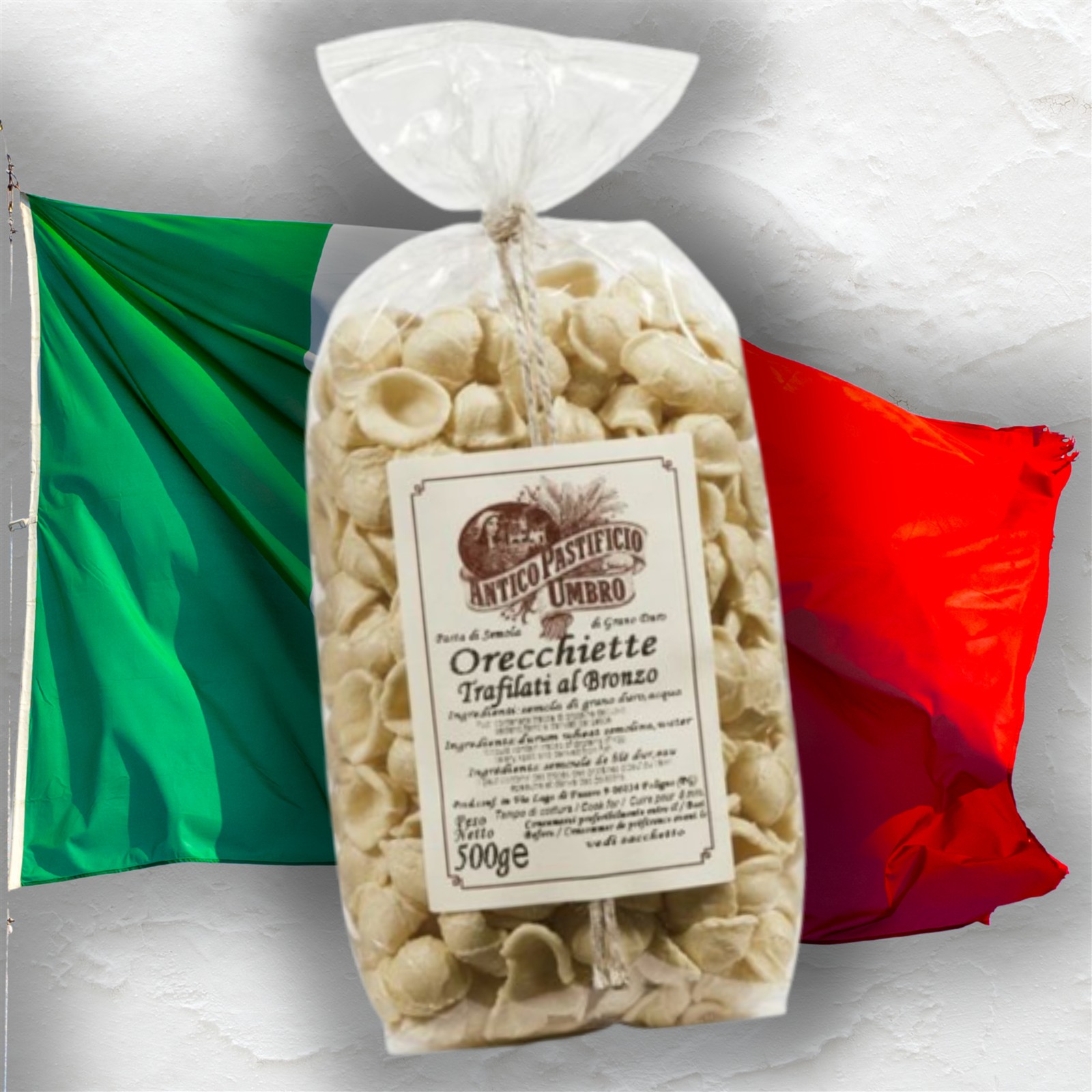 Antico Pastifico Umbro Orecchiette 500g Traditionelle Pasta aus Umbrien, Italien
